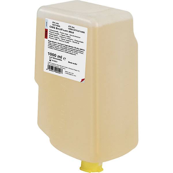 Schaumseife Best Foam hautverträglich VE 12 Flaschen à 1 l mild rosa-orange. CWS Hygiene Deutschland GmbH &-0