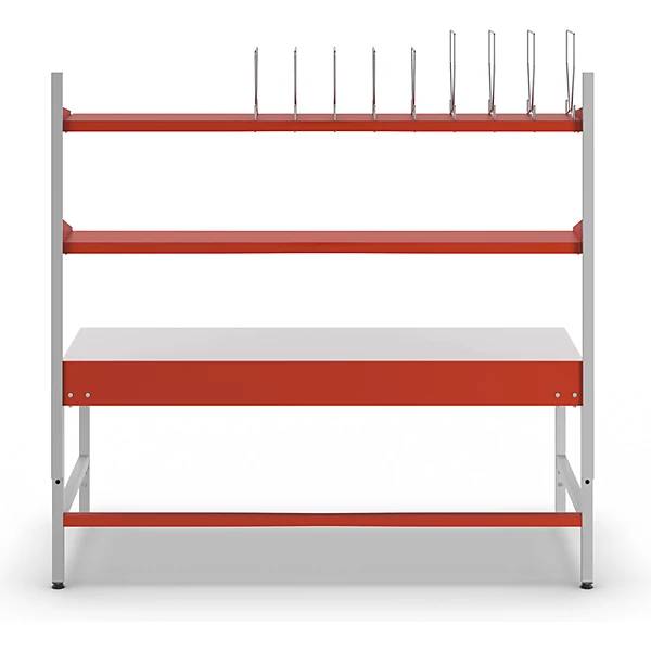 Packtisch komplett PROFI mit Karton-Magazinboard und Ablageboard HxBxT 780 x 2000 x 900 mm. Aldipro-Systems-2