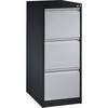 Hängeregistraturschrank ACURADO 1-bahnig 3 Schübe schwarzgrau / weißaluminium. C+P 54567849