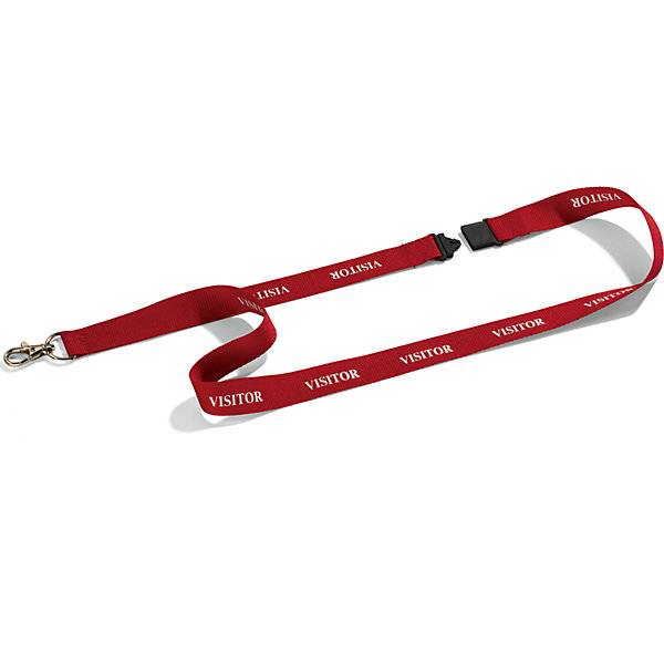 Textilband VISITOR mit Karabinerhaken VE 20 Stk rot. Durable | Hunke & Jochheim GmbH & CO. KG 54864849-0