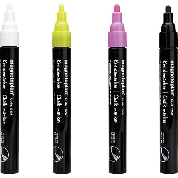 Kreidemarker farbig sortiert schwarz weiß gelb rosa VE 16 Stk. Holtz Office Support GmbH 56356149-2