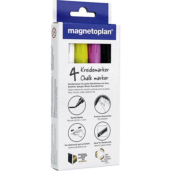 Kreidemarker farbig sortiert schwarz weiß gelb rosa VE 16 Stk. Holtz Office Support GmbH 56356149-4