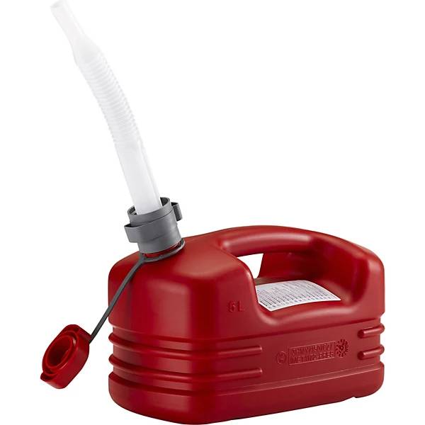 Kunststoff-Kraftstoffkanister flexibler Auslauf Volumen 5 l VE 5 Stk rot. PRESSOL Schmiergeräte GmbH 56136449-1
