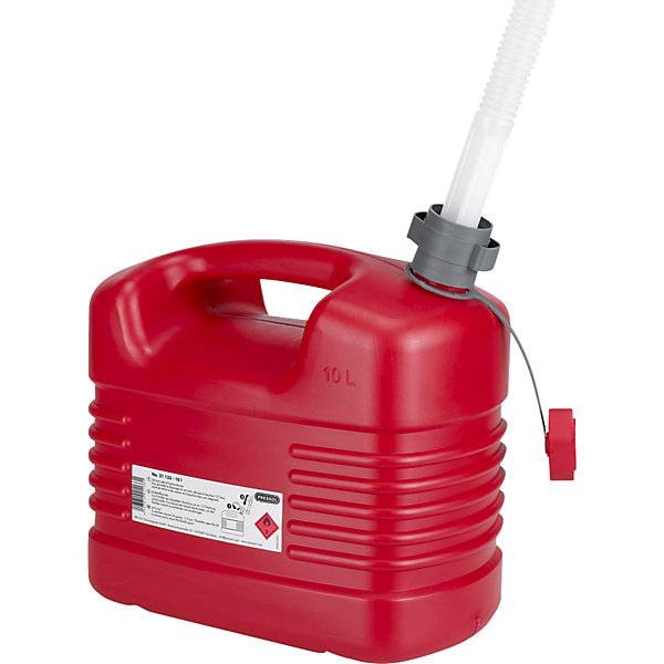 Kunststoff-Kraftstoffkanister flexibler Auslauf Volumen 10 l VE 5 Stk rot. PRESSOL Schmiergeräte GmbH