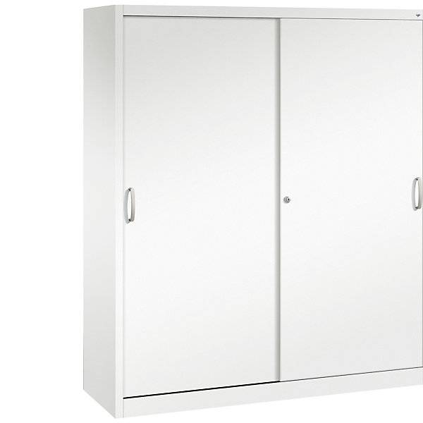 ACURADO Schiebetürenschrank 8 Fachböden HxBxT 1950 x 1600 x 500 mm verkehrsweiß. C+P Moebelsysteme | GmbH & CO.
