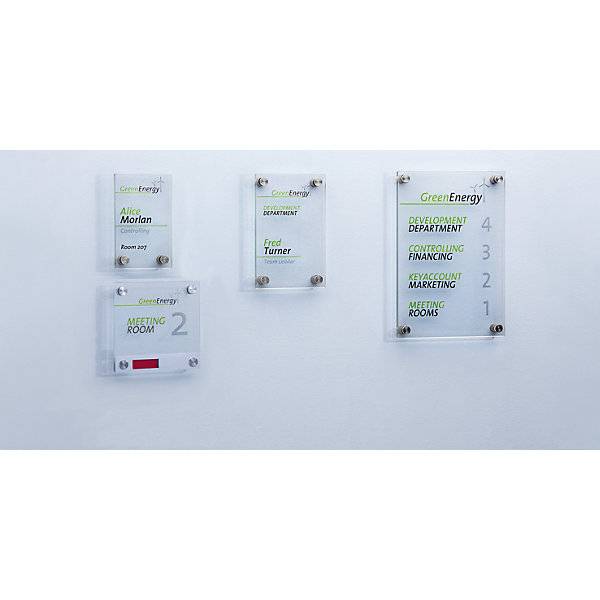 Türschild aus ESG-Sicherheitsglas aus ESG-Sicherheitsglas VE 2 Stk BxH 125 x 125 mm. Moedel GmbH |-1
