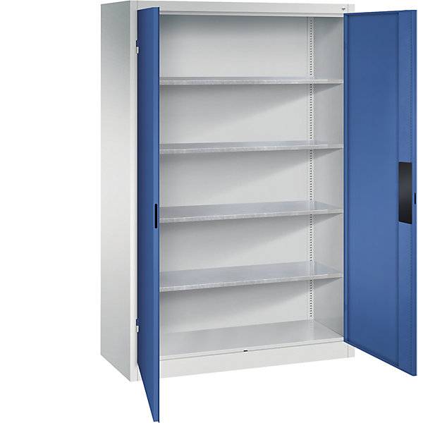 Werkstatt-Schwerlastschrank Breite 1200 mm Tiefe 500 mm Tür enzianblau. C+P Moebelsysteme | GmbH & CO. KG-0