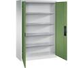 Werkstatt-Schwerlastschrank Breite 1200 mm Tiefe 500 mm Tür resedagrün. C+P Moebelsysteme | GmbH & CO. KG
