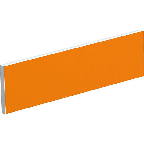 Tischtrennwand für Teamschreibtische Breite 1600 mm Bezug orange. EasyDesk 54637249