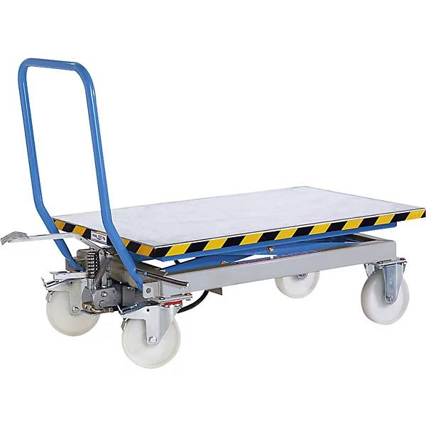Scherenhubtischwagen Tragfähigkeit 500 kg Hub manuell Hubbereich 460 - 1070 mm Polyamidräder. TAKKT Industrial-1