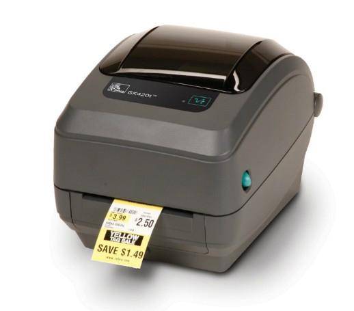 Zebra GK420T Etikettendrucker Thermotransfer 203 x 203 dpi Etikettenbreite (max.): 110 mm USB, RS-232-1