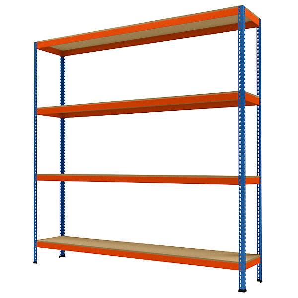 Großfach-Schwerlastregal Höhe 2438 mm Gesamttiefe 468 mm Breite 2450 mm. Racktec GmbH 92977949-0