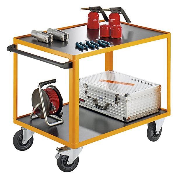 Profi-Montagewagen mit anklickbarem Schiebegriff LxB 1150 x 700 mm Tragfähigkeit 350 kg. TAKKT Industrial &-1
