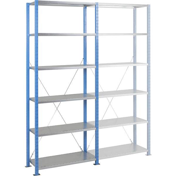 Schnellbau-Schwerlast-Steckregal Fachboden-BxT 1250 x 600 mm Fachlast 280 kg Grundregal Höhe 2500 mm 6-0