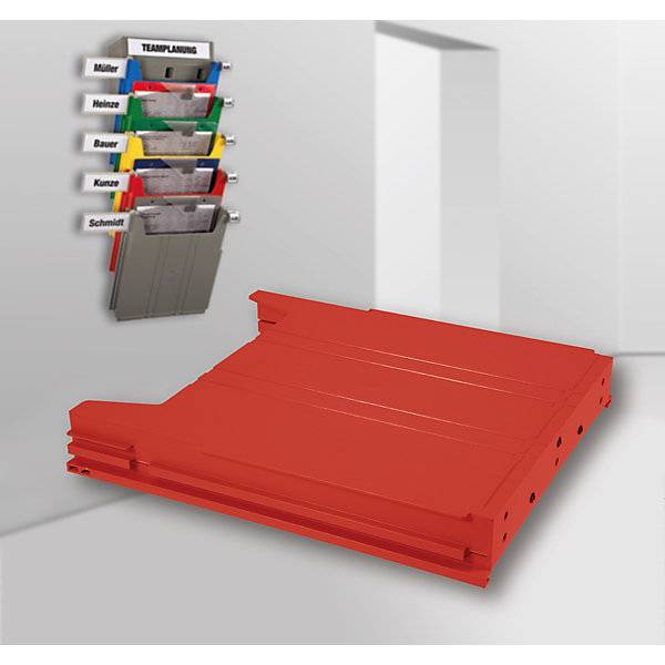 Wandsortierer BIG für Format DIN A4 Füllhöhe 34 mm Ablagefach rot. Eichner Organisation 57053449-4