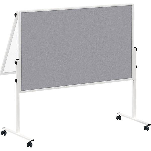Moderationstafel MAULsolid fahrbar klappbar Whiteboard / Filzoberfläche grau. Jakob Maul GmbH 56882449-0