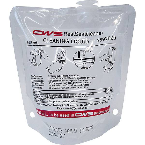 Reinigungsliquid SeatCleaner VE 12 Stk à 03 l im Kunststoffbeutel. CWS Hygiene Deutschland GmbH & Co. KG-0