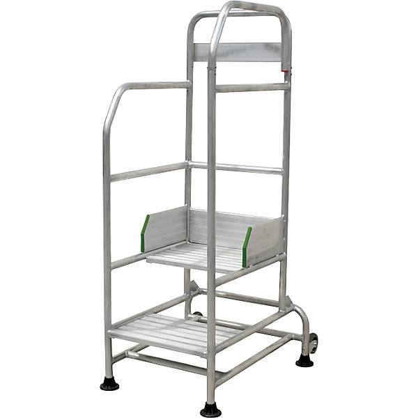 Mobiler Sicherheits-Montagetritt aus Aluminium 2 Stufen 3-seitiges Geländer. Facal SRL 56960949-0