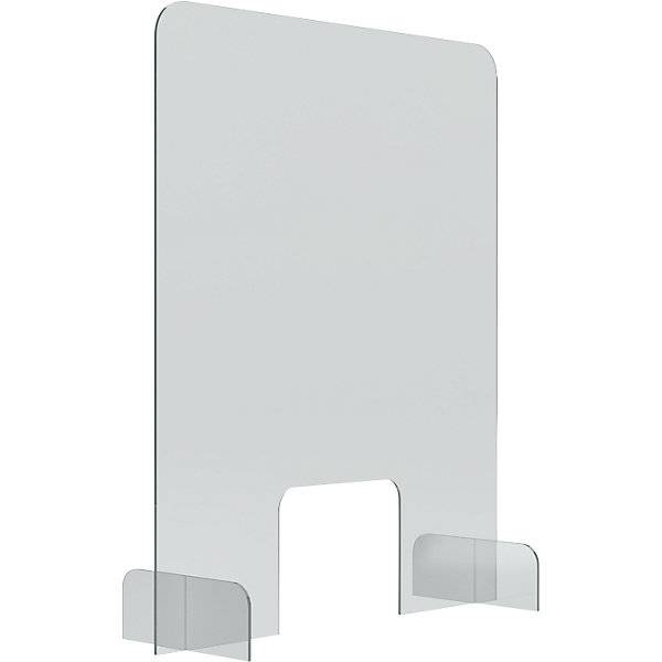 Theken- und Tischaufsteller Acrylglas transparent 5 mm dick HxBxT 845 x 670 x 240 mm. Holtz Office Support