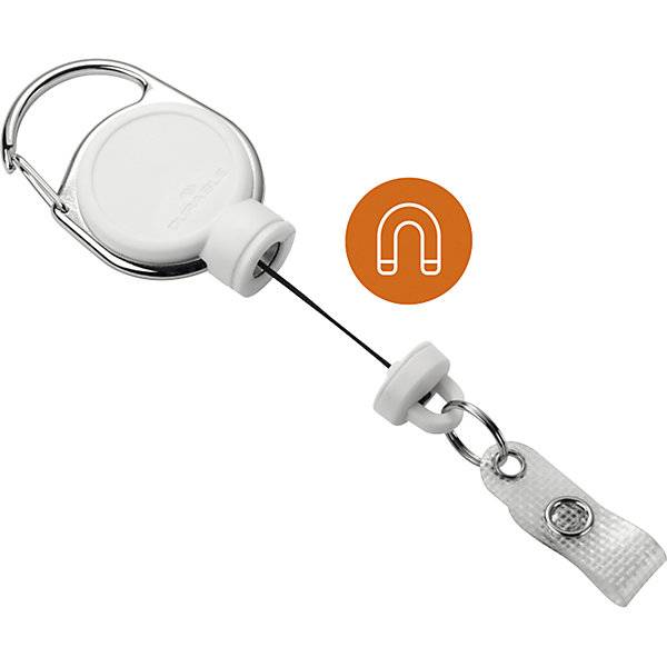 Ausweishalter JOJO EXTRA STRONG mit Druckknopf-Schlaufe VE 10 Stk weiß. Durable | Hunke & Jochheim GmbH & CO.-0