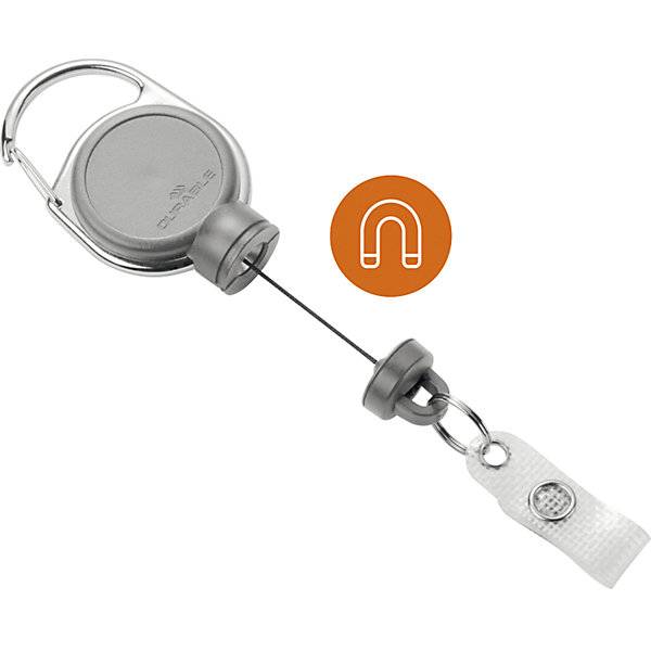 Ausweishalter JOJO EXTRA STRONG mit Druckknopf-Schlaufe VE 10 Stk grau. Durable | Hunke & Jochheim GmbH & CO.-0