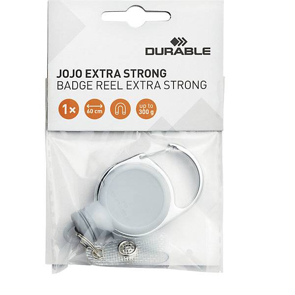 Ausweishalter JOJO EXTRA STRONG mit Druckknopf-Schlaufe VE 10 Stk grau. Durable | Hunke & Jochheim GmbH & CO.-1