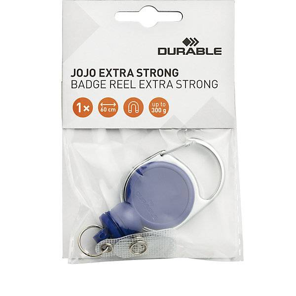 Ausweishalter JOJO EXTRA STRONG mit Druckknopf-Schlaufe VE 10 Stk dunkelblau. Durable | Hunke & Jochheim GmbH &-1