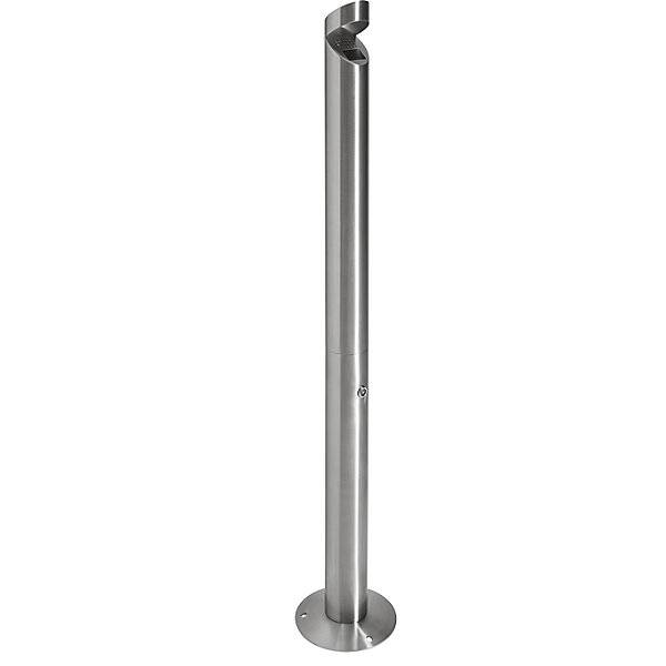 Edelstahl-Standascher mit Dach Volumen 15 l abschließbar. TAKKT Industrial & Packaging GmbH 56988449-1