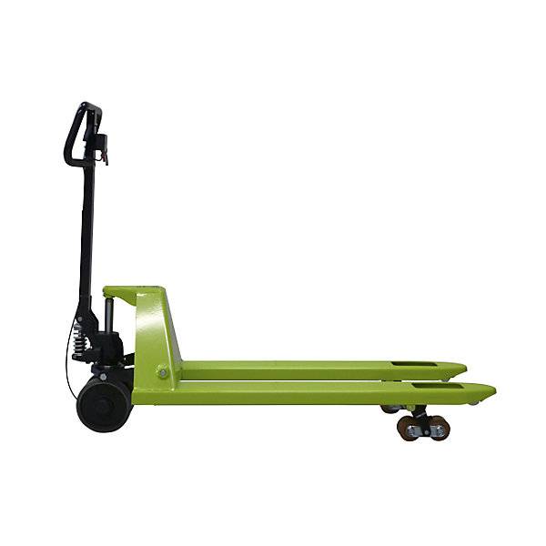 Paletthubwagen EVO mit Bremse Lenkräder Vollgummi Gabellänge 1150 mm Tandemrollen. PRAMAC GMBH 57001749-3