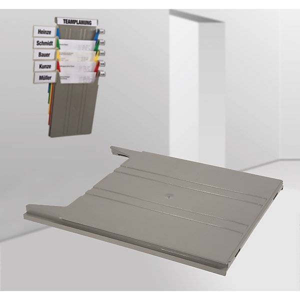 Wandsortierer FLAT für Format DIN A4 Füllhöhe 9 mm Ablagefach grau. Eichner Organisation 57054449-4