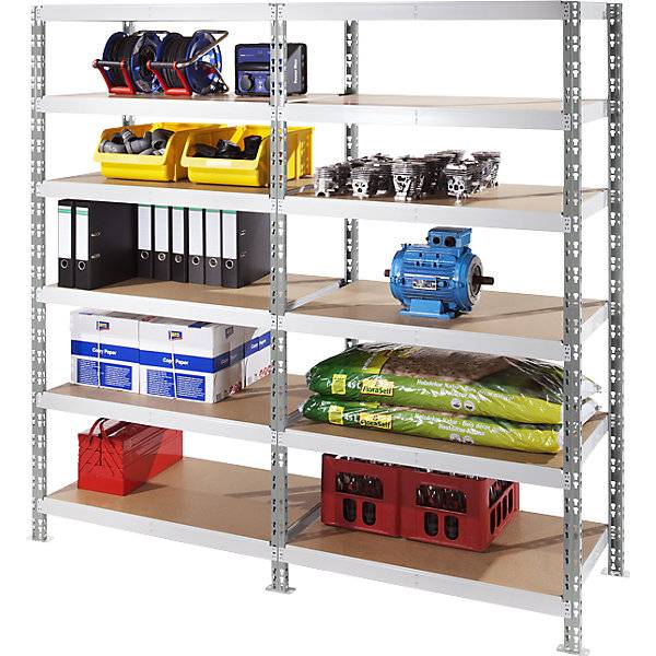 Universalsteckregal Spanplattenböden HxBxT 1976 x 1025 x 400 mm Anbauregal. TAKKT Industrial & Packaging GmbH-2