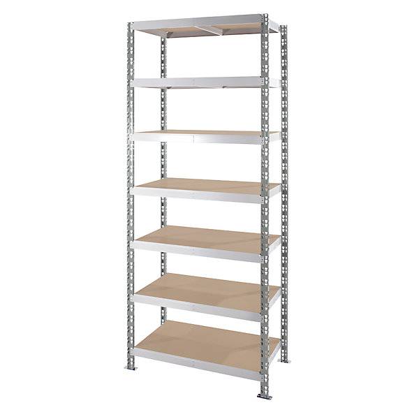 Universalsteckregal Spanplattenböden HxBxT 2522 x 1050 x 400 mm Grundregal. TAKKT Industrial & Packaging GmbH-0