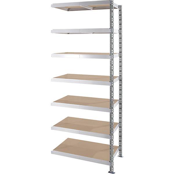 Universalsteckregal Spanplattenböden HxBxT 2522 x 1025 x 400 mm Anbauregal. TAKKT Industrial & Packaging GmbH
