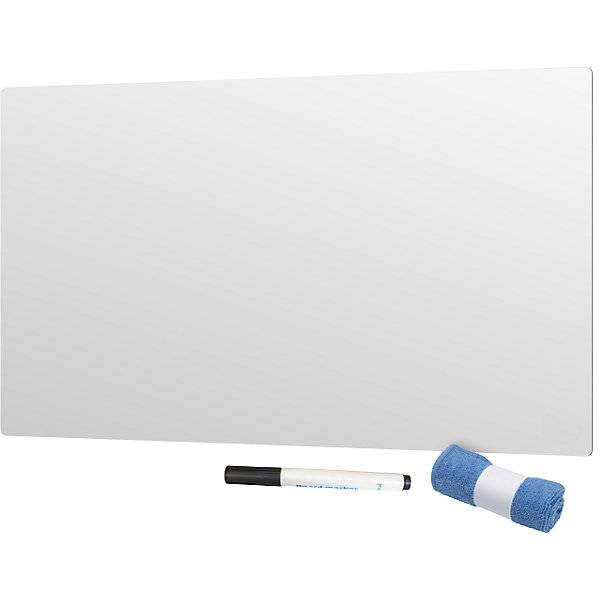 Whiteboard rahmenlos Stahl emailliert weiß BxHxT 1180 x 880 x 7 mm mit Zubehör. Smit Visual Supplies BV