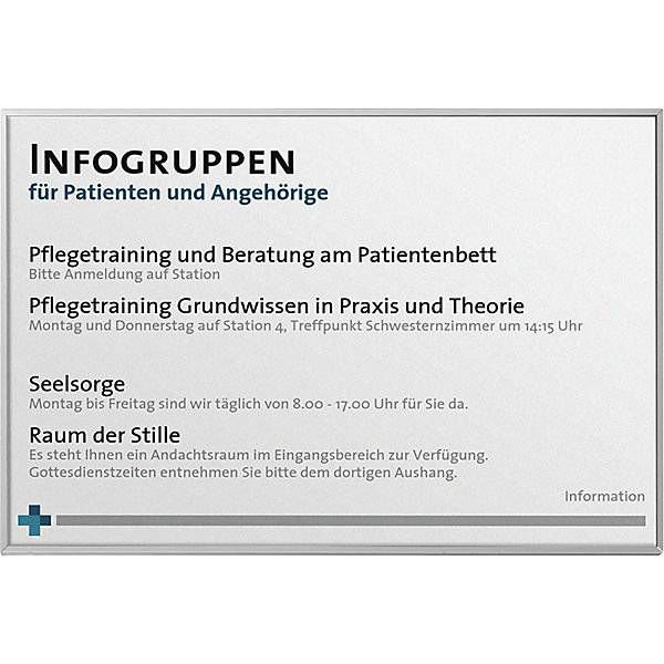 Tür-/Infoschild DIN A4 quer HxB 2125 x 2995 mm verkehrsweiß. Moedel GmbH | Schilderfabrikation 57206449