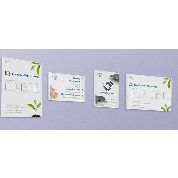 Tür-/Infoschild DIN A4 quer HxB 2125 x 2995 mm verkehrsweiß. Moedel GmbH | Schilderfabrikation 57206449-1