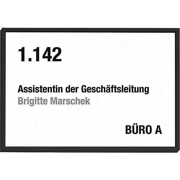 MADRID Black Line™ Türschild DIN A5 quer BxH 2125 x 1505 mm schwarz. Moedel GmbH | Schilderfabrikation