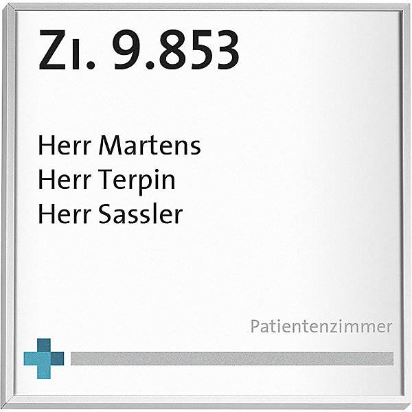 MADRID Silver Line™ Türschild HxB 1505 x 1505 mm selbstklebend silber. Moedel GmbH | Schilderfabrikation-3