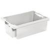 Drehstapelbehälter aus HDPE Volumen 32 l Wände und Boden geschlossen naturweiß. 967953 49 Behälter