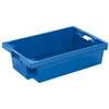 Drehstapelbehälter aus HDPE Volumen 25 l Wände und Boden geschlossen blau. 96796549 967965 49