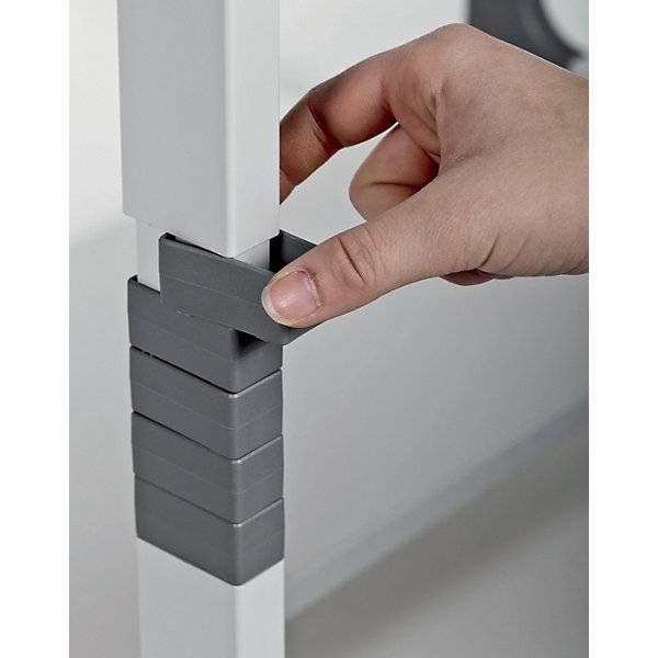 Durable Computer-Wagen höhenverstellbar, mit Rollen Höhen-Bereich: 920 bis 1220 mm (L x B x H) 550 x 800 x 925 mm Grau S-3
