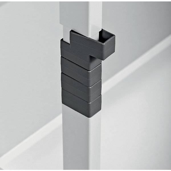 Durable Computer-Wagen höhenverstellbar, mit Rollen Höhen-Bereich: 920 bis 1220 mm (L x B x H) 550 x 800 x 925 mm Grau S-4