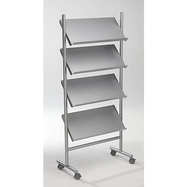 Prospektständer Kapazität 12 x DIN A4 alusilber. Theo Kerkmann GmbH & CO. KG | Büromöbelfabrik 97039149-0