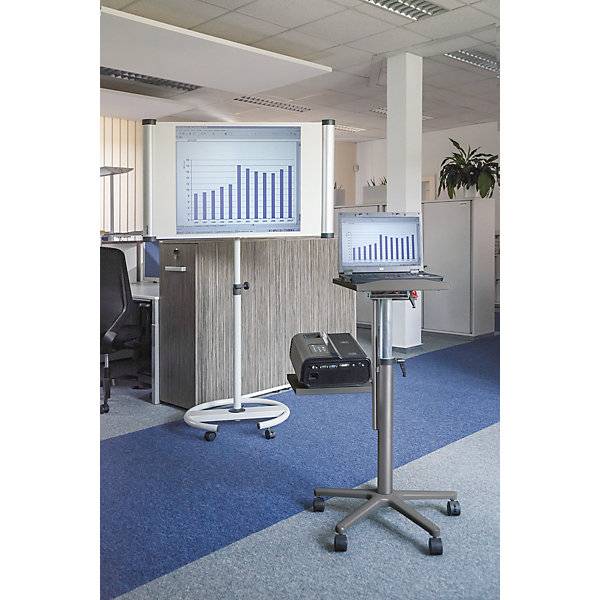 Beamertisch Tischplatte 350 x 500 mm inkl. Steckdose anthrazit. MAUL 970478 49-3