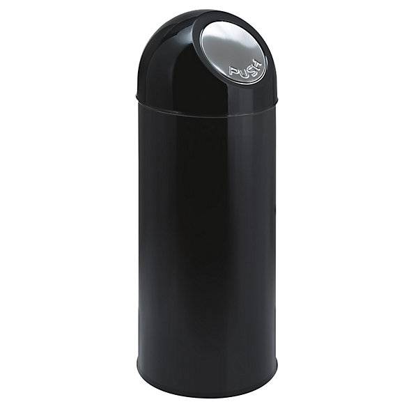 Push-Mülleimer Stahl Volumen 55 l verzinkter Innenbehälter schwarz. Vepa Bins Groothandel B.V. 97789949-0