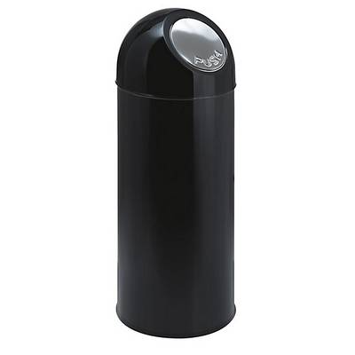 Push-Mülleimer Stahl Volumen 55 l verzinkter Innenbehälter schwarz. Vepa Bins Groothandel B.V. 97789949-0