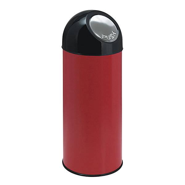 Push-Mülleimer Stahl Volumen 55 l verzinkter Innenbehälter rot. Vepa Bins Groothandel B.V. 97790249-0