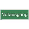 Kombizusatzschild mit Text für Rettungszeichen Notausgang Folie VE 10 Stk Folie langnachleuchtend LxHxT 297 x