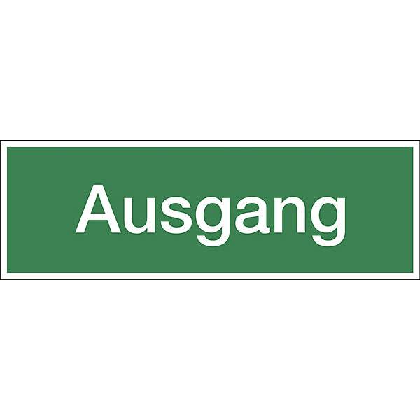 Kombizusatzschild mit Text für Rettungszeichen Ausgang VE 10 Stk Kunststoff LxHxT 300 x 100 x 1 mm. H.-0