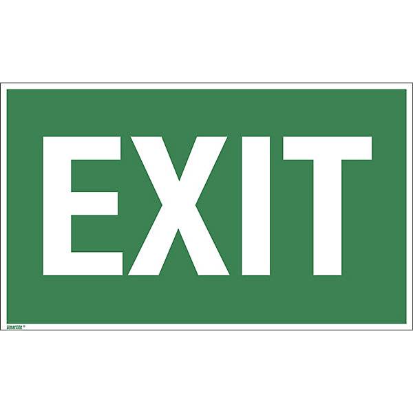 Kombizusatzschild mit Text für Rettungszeichen EXIT VE 10 Stk Kunststoff langnachleuchtend LxHxT 250 x 150 x 1